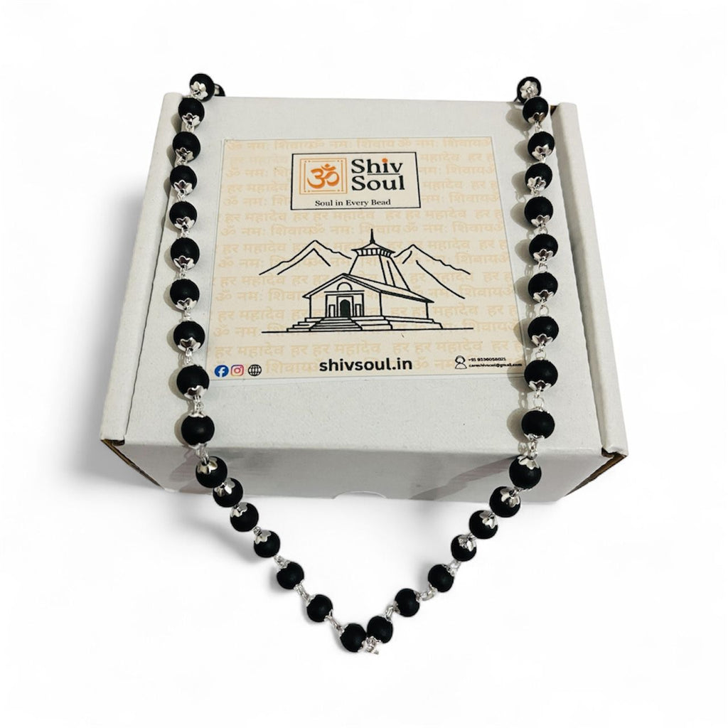 Karungali Mala Silver Plated with Original Certificate