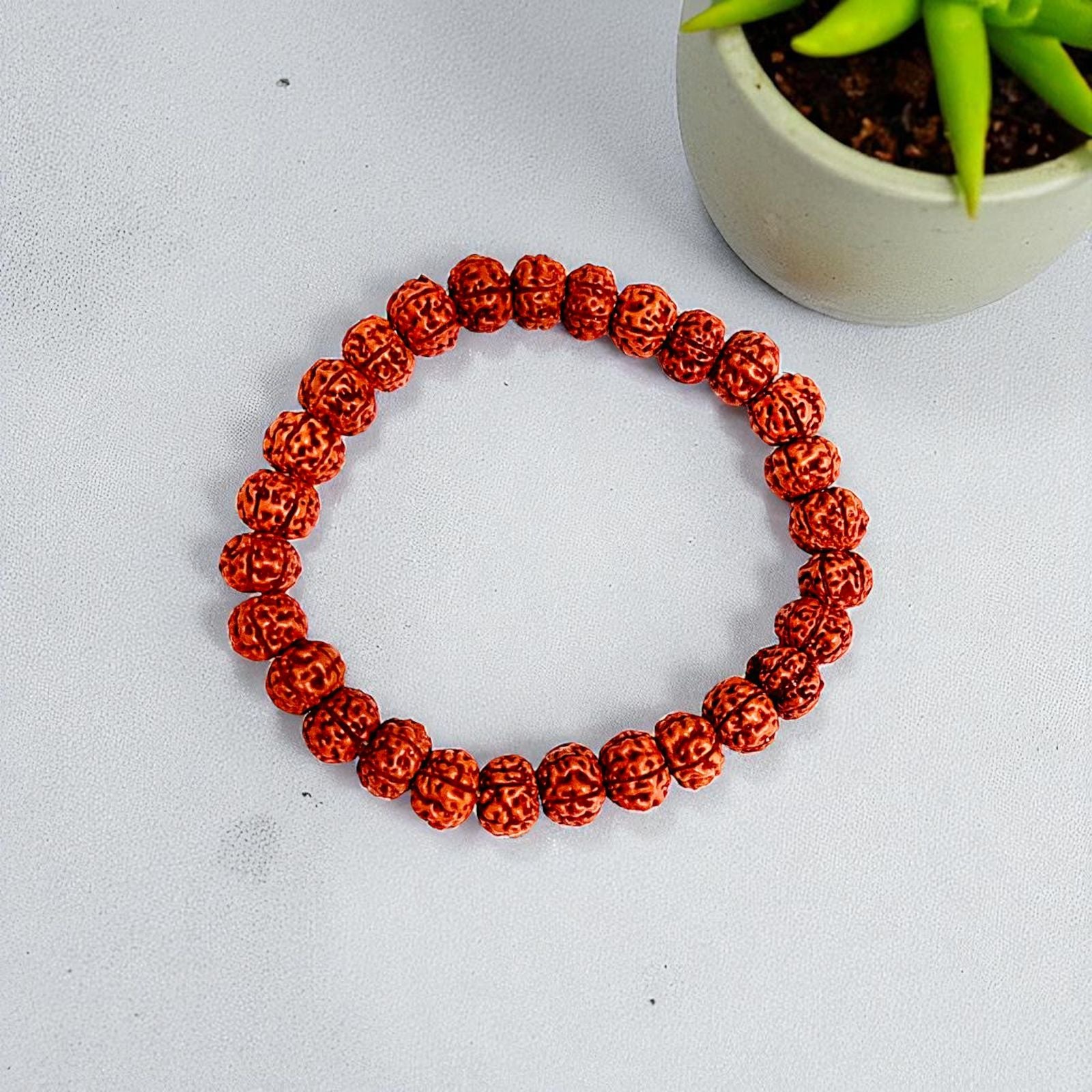 108 Beads 5 Mukhi Rudraksha Mala & Bracelet Combo