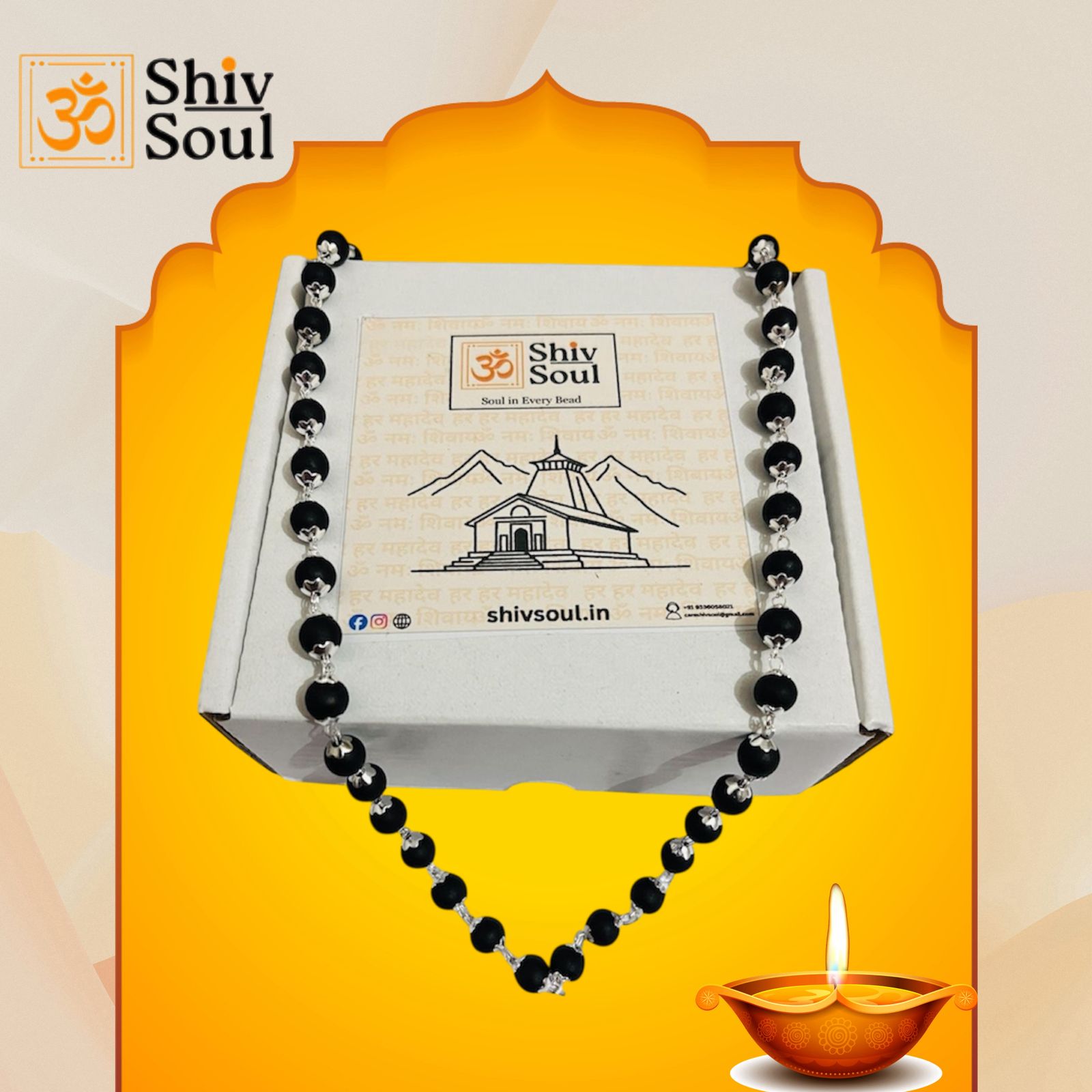 Karungali Mala Silver Plated with Original Certificate