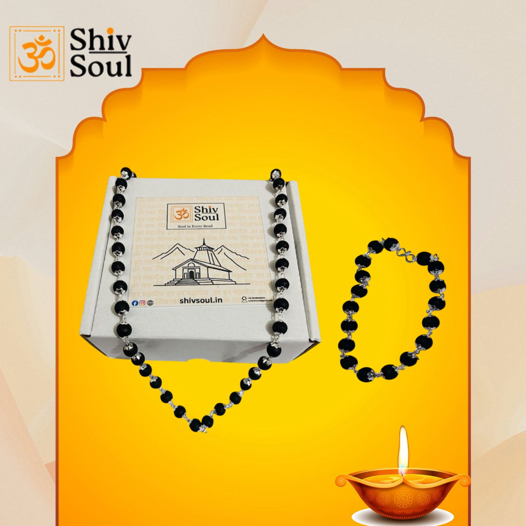 Karungali mala with bracelet combo