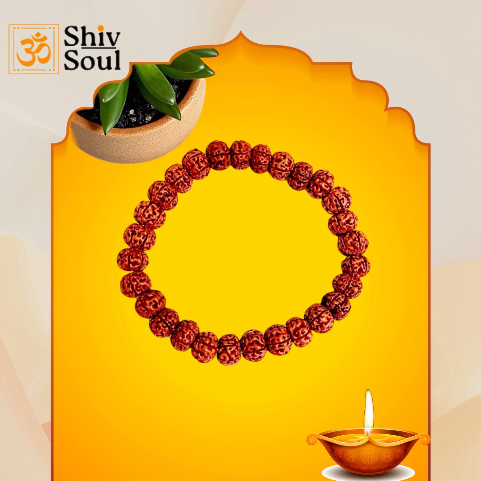 5 Mukhi  Original Rudraksha Bracelet